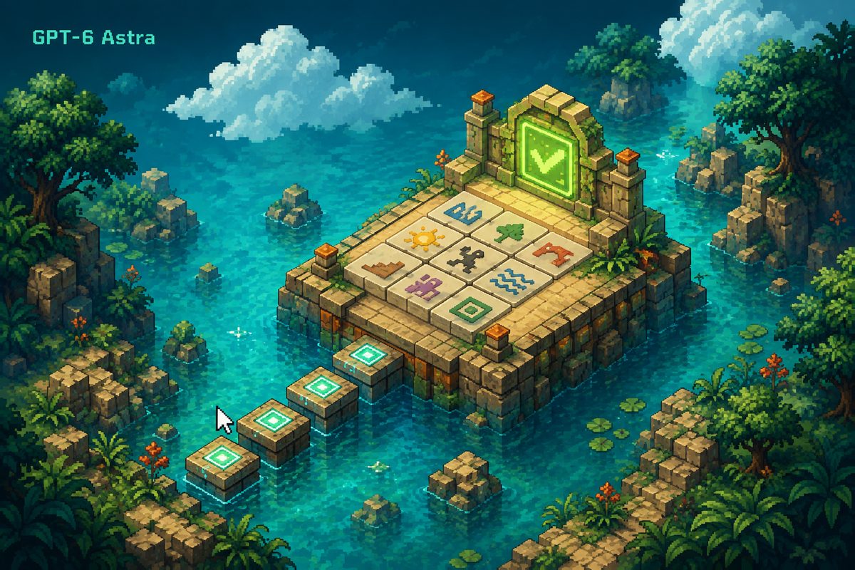 像素海岛上的图片方格、绿色勾选门与鼠标光标